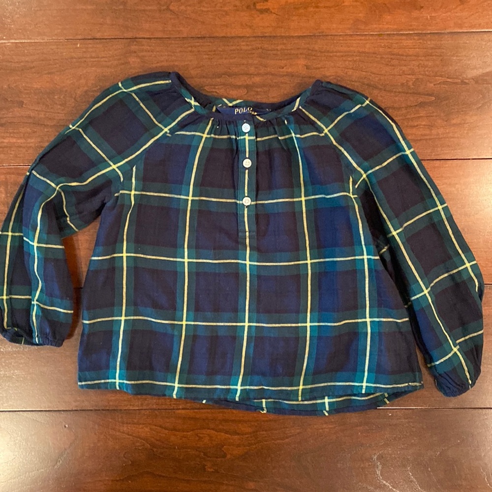 Ralph Lauren Polo Toddler Girls Plaid Top size 3T